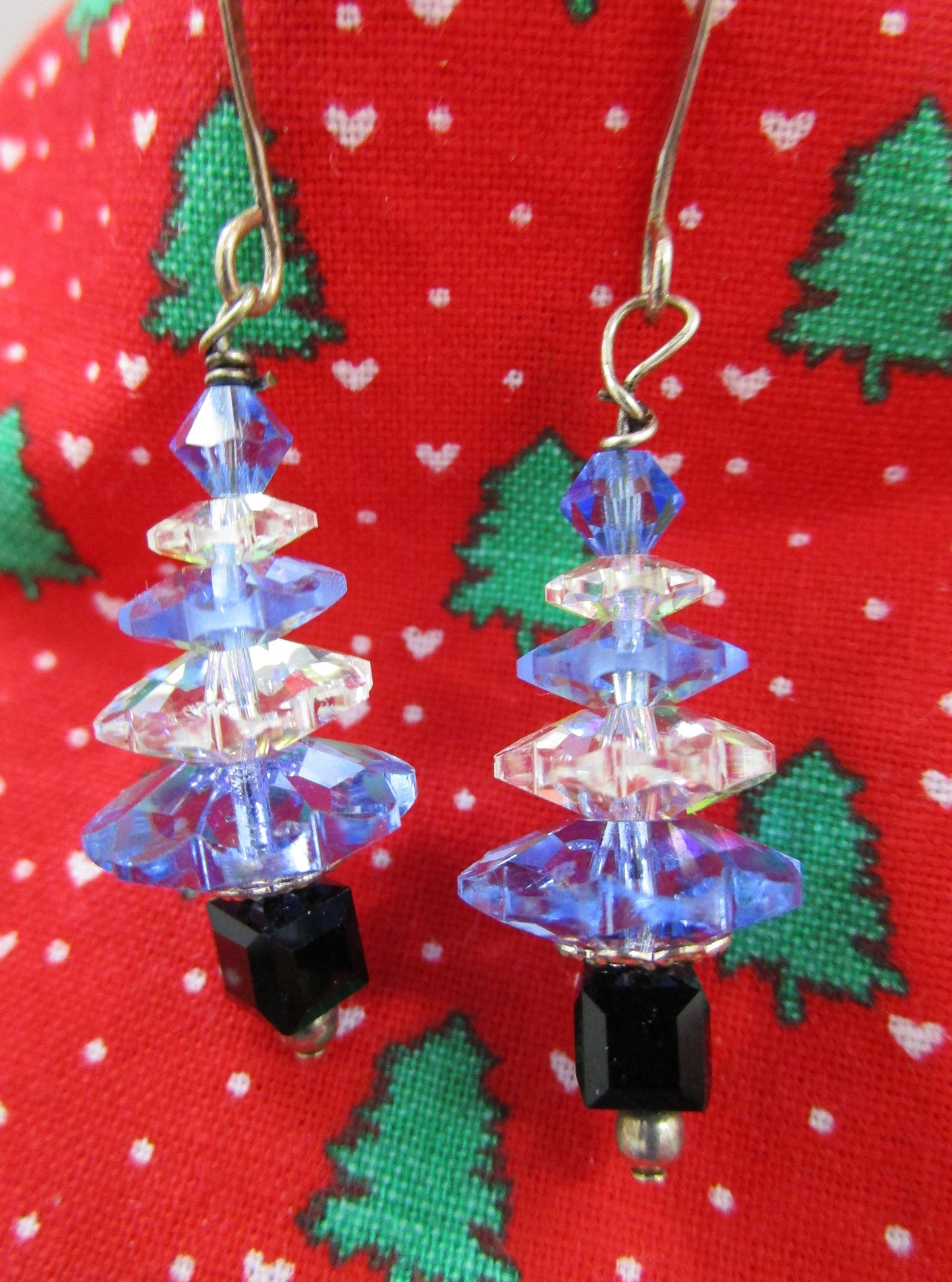 Swarovski Crystal Christmas Tree Earrings