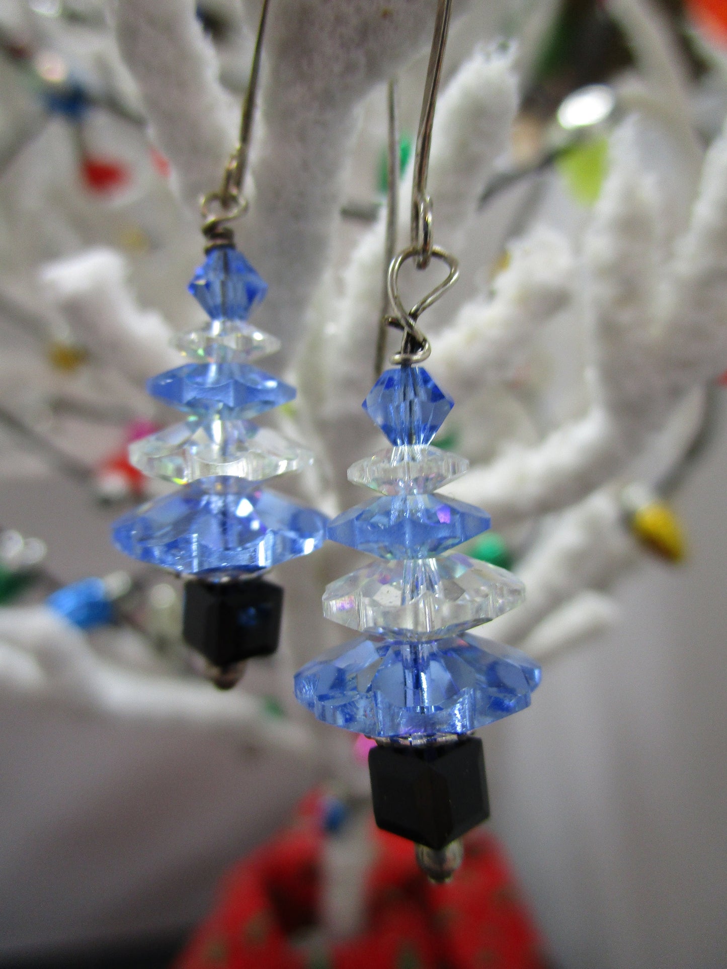 Swarovski Crystal Christmas Tree Earrings